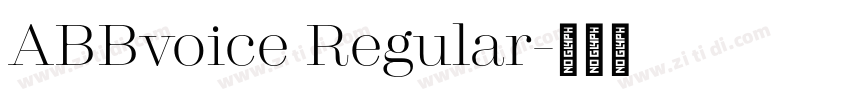 ABBvoice Regular字体转换